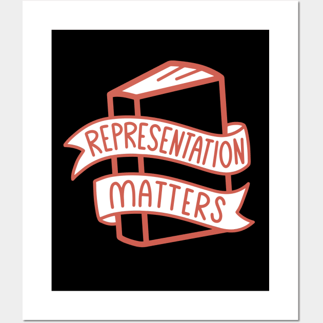 Book Quote Representation Matters Wall Art by KitCronk